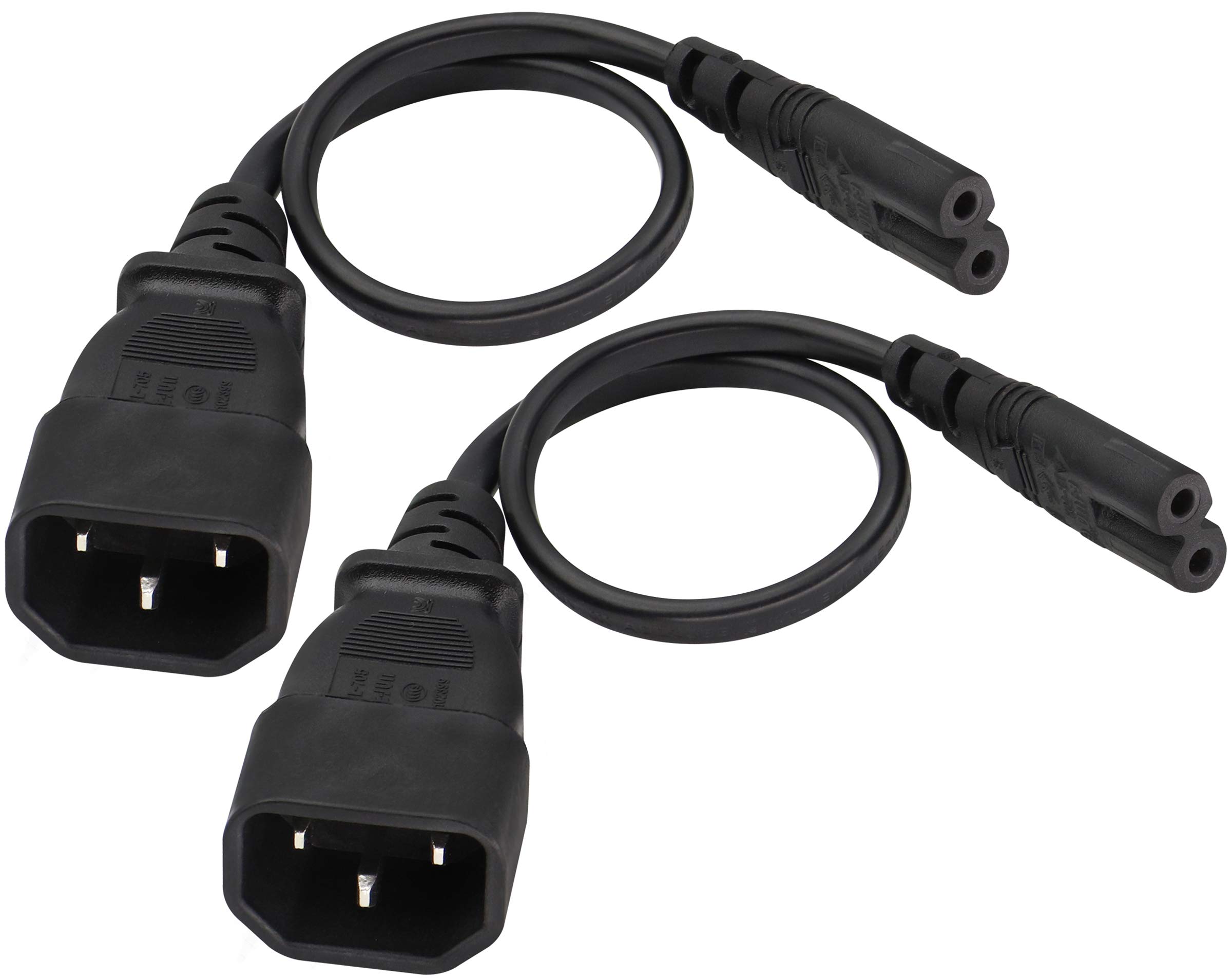 Amazon.com: AAOTOKK (2 Pack) IEC 320 C14 to C7 AC Adapter Cable